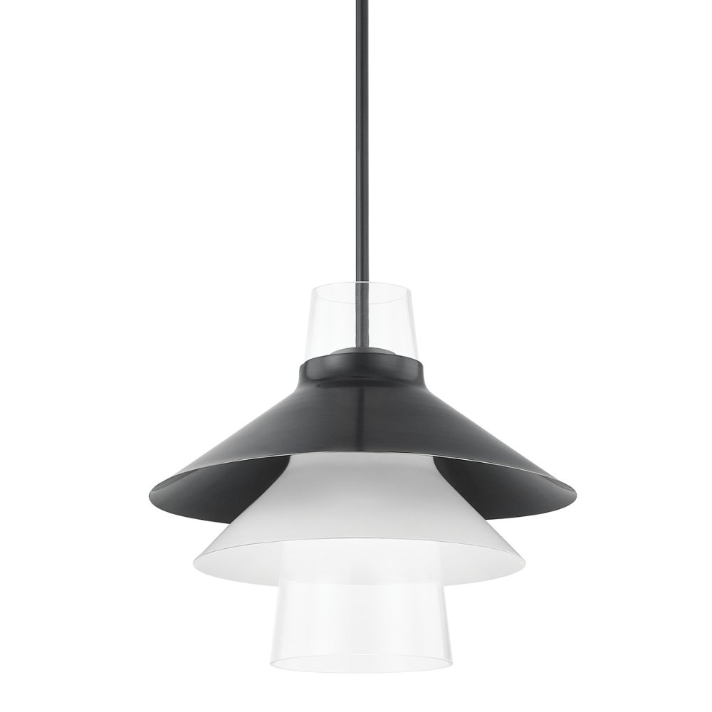 Mitzi by Hudson Valley Lighting H404701L-OB Jessy 1 Light Large Pendant in Old Bronze with Clear Shade