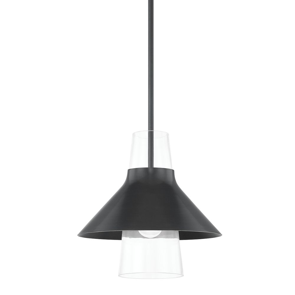 Mitzi by Hudson Valley Lighting H404701S-OB Jessy 1 Light Small Pendant in Old Bronze with Clear Shade