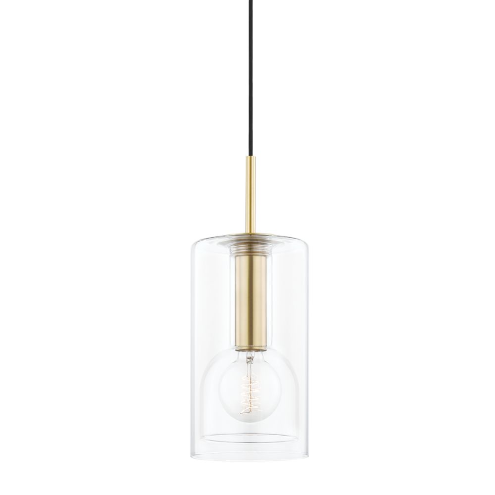 Mitzi By Hudson Valley H415701A-AGB 1 Light Pendant in Aged brass
