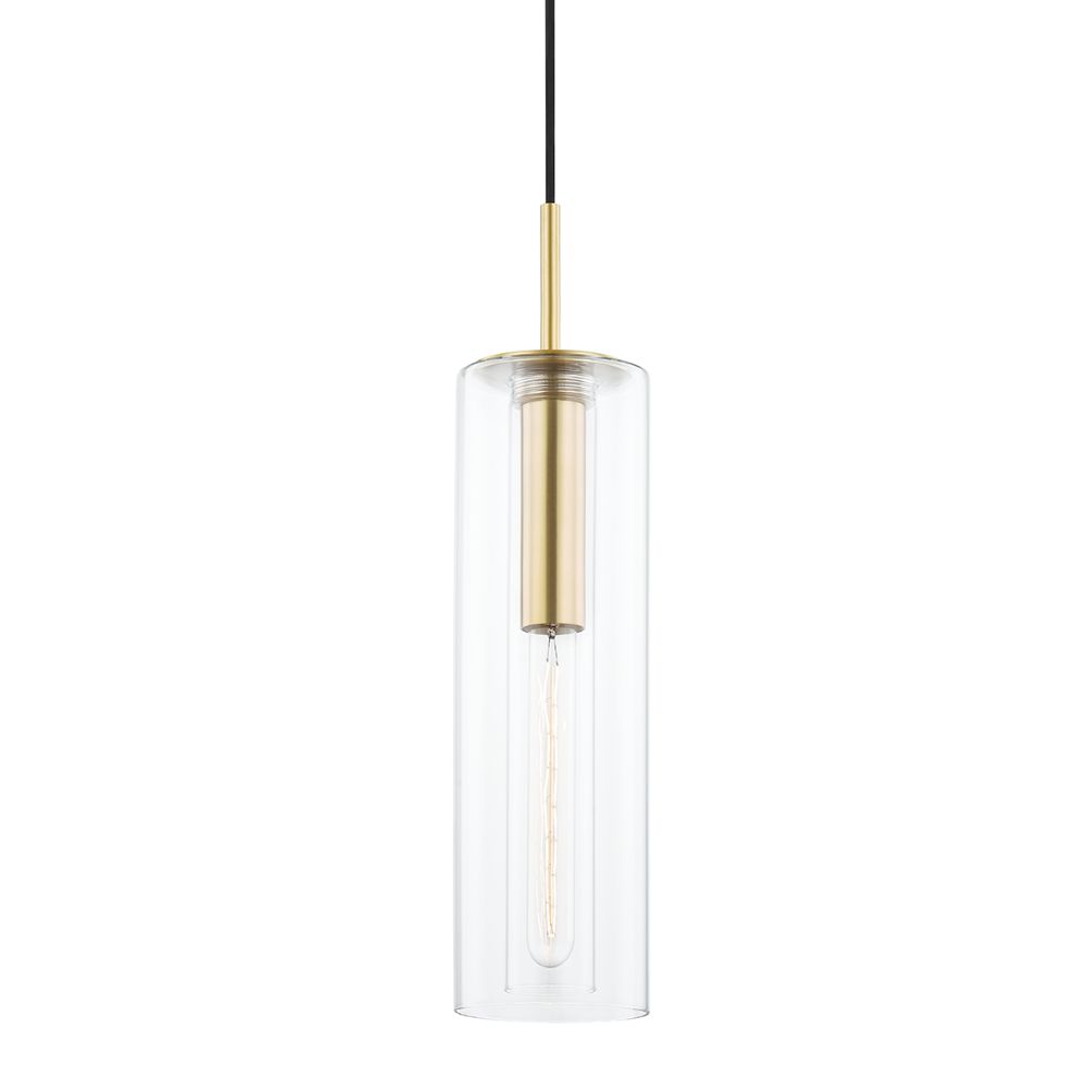 Mitzi By Hudson Valley H415701B-AGB 1 Light Pendant in Aged brass