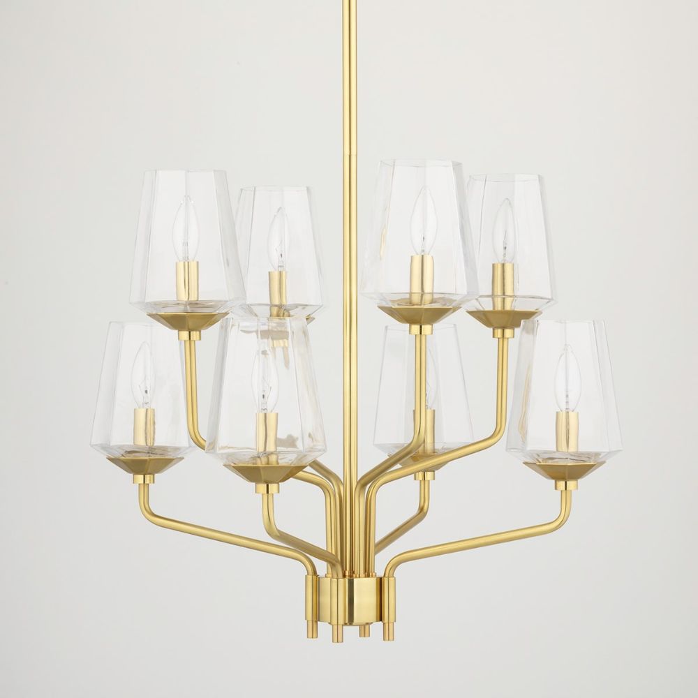Mitzi by Hudson Valley H420808-AGB 8 LIGHT CHANDELIER in Aged Brass