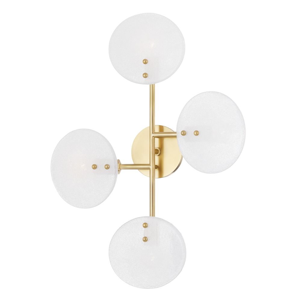 Mitzi by Hudson Valley H428604-AGB 4 LIGHT WALL SCONCE in Aged Brass