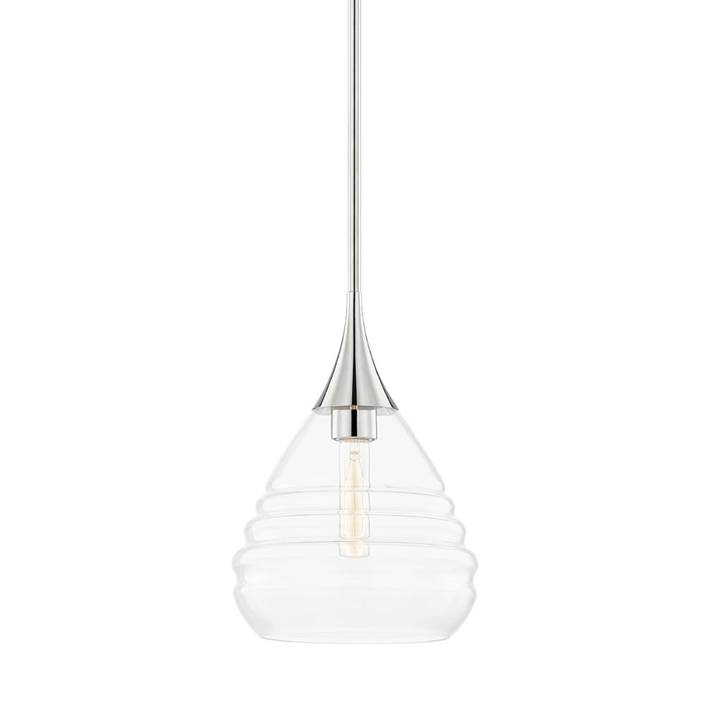 Mitzi by Hudson Valley H431701S-PN 1 LIGHT SMALL PENDANT in Polished Nickel