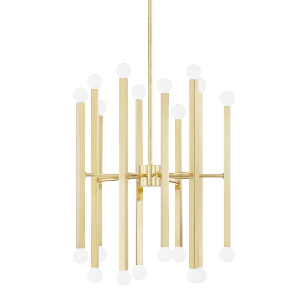 Mitzi by Hudson Valley H463820-AGB 20 LIGHT CHANDELIER in Aged Brass