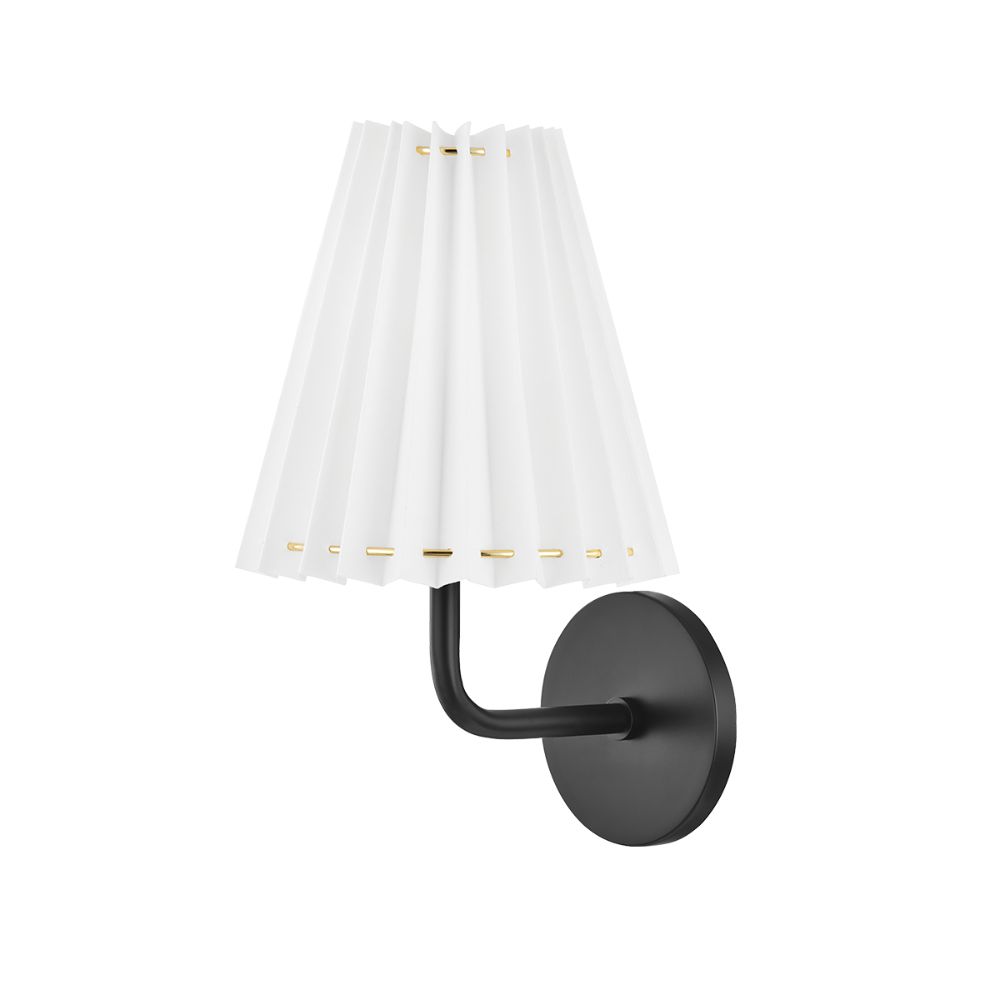 Mitzi by Hudson Valley Lighting H476101A 1 Light Wall Sconce in Soft Black