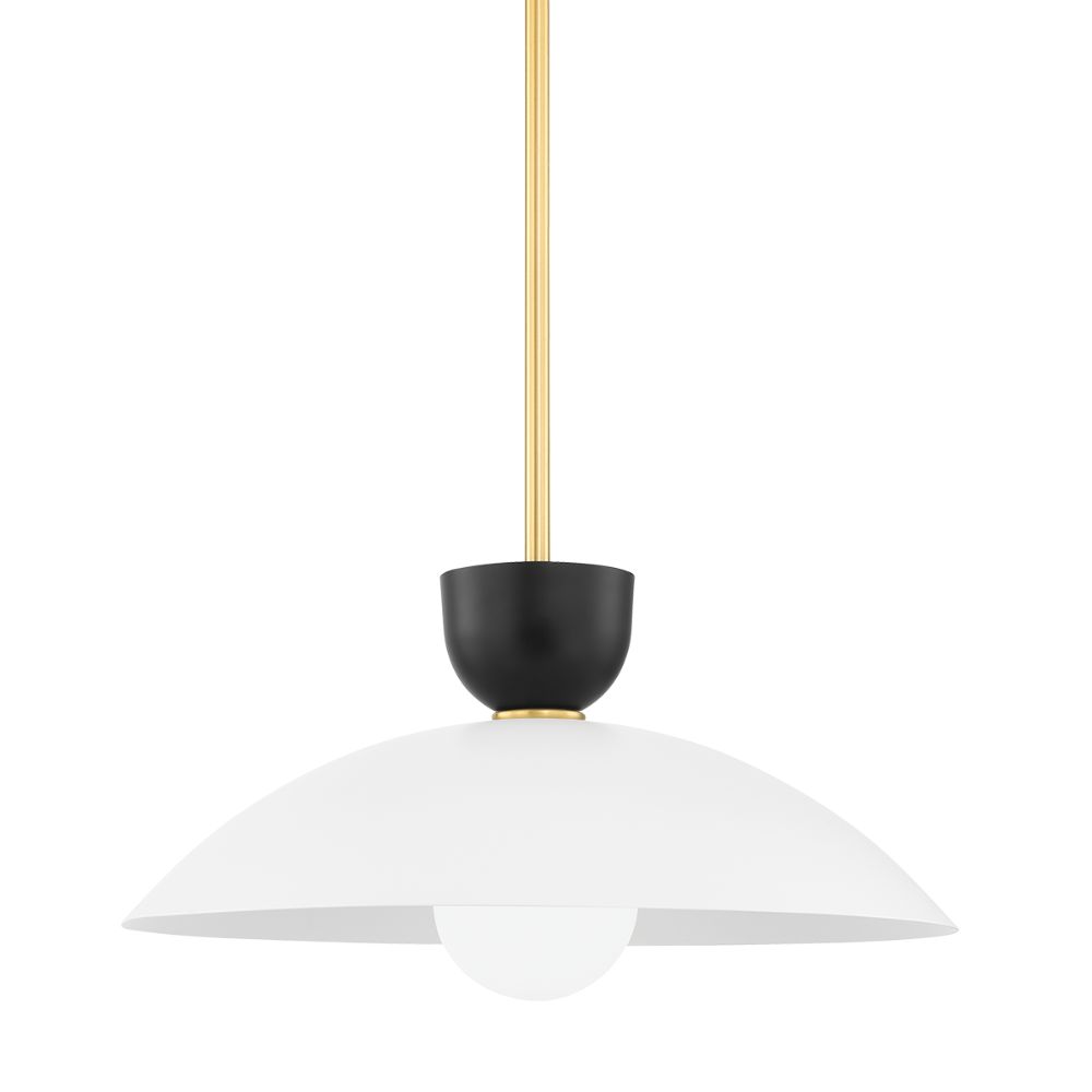 Mitzi by Hudson Valley Lighting H481701L 1 Light Large Pendant in Aged Brass