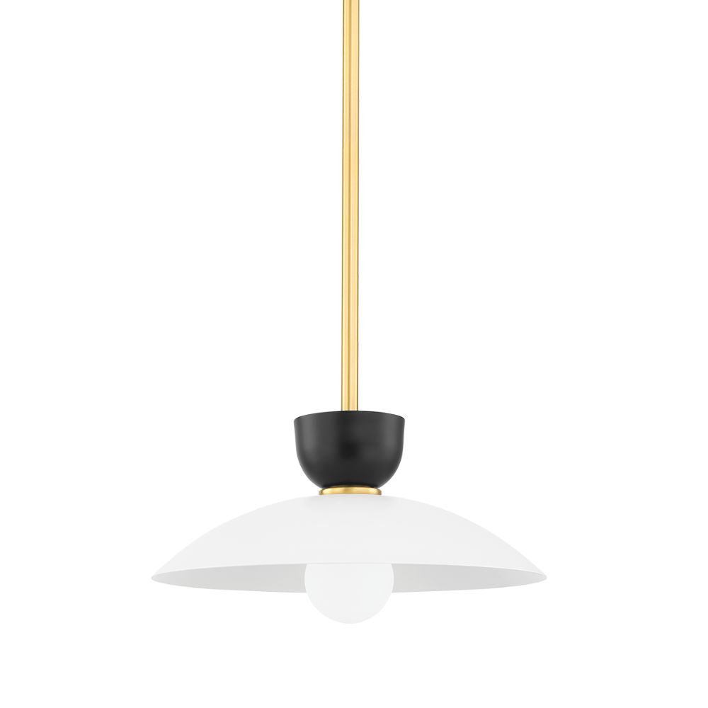 Mitzi by Hudson Valley Lighting H481701S 1 Light Small Pendant in Aged Brass