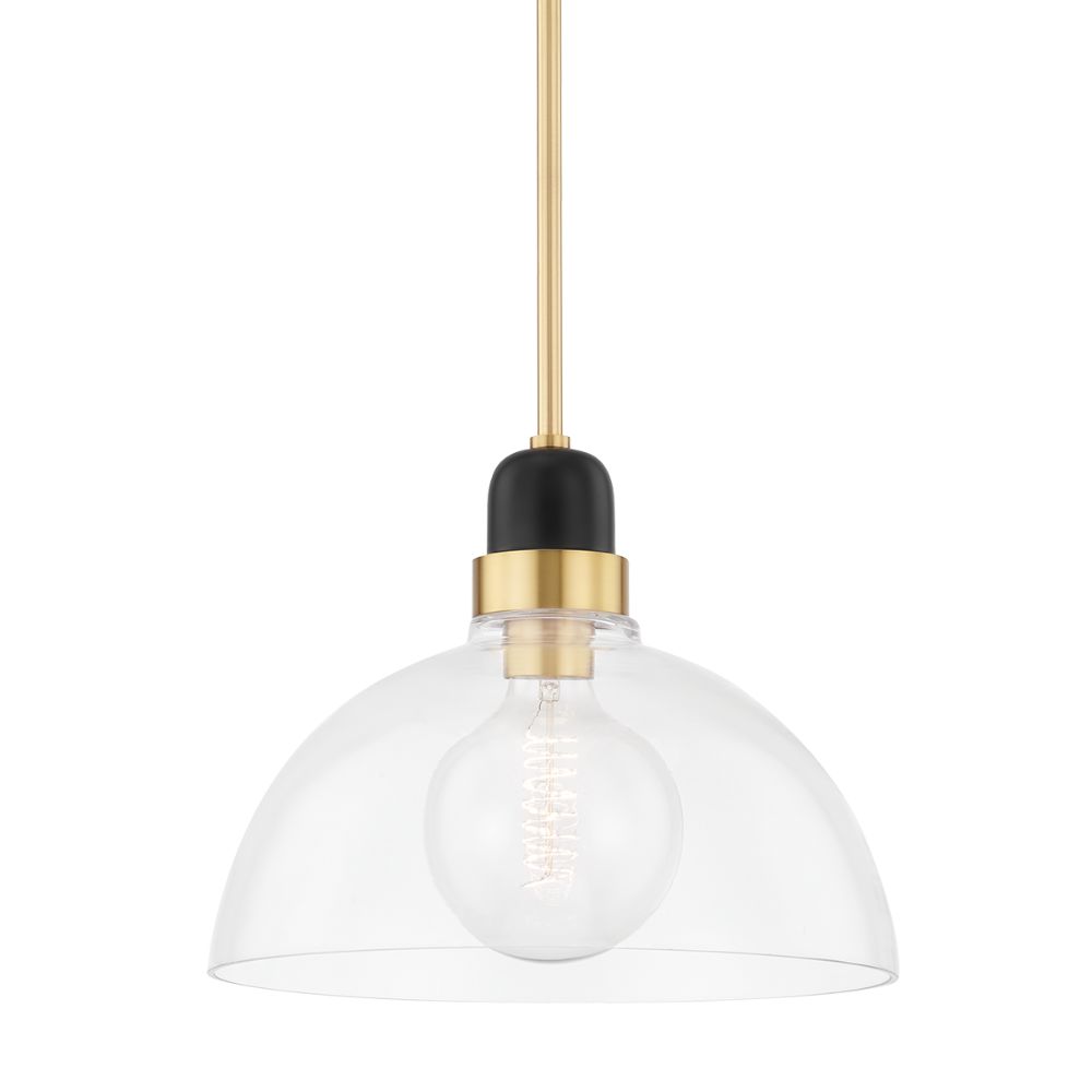 Mitzi by Hudson Valley Lighting H482701L-AGB 1 Light Large Pendant in Aged Brass