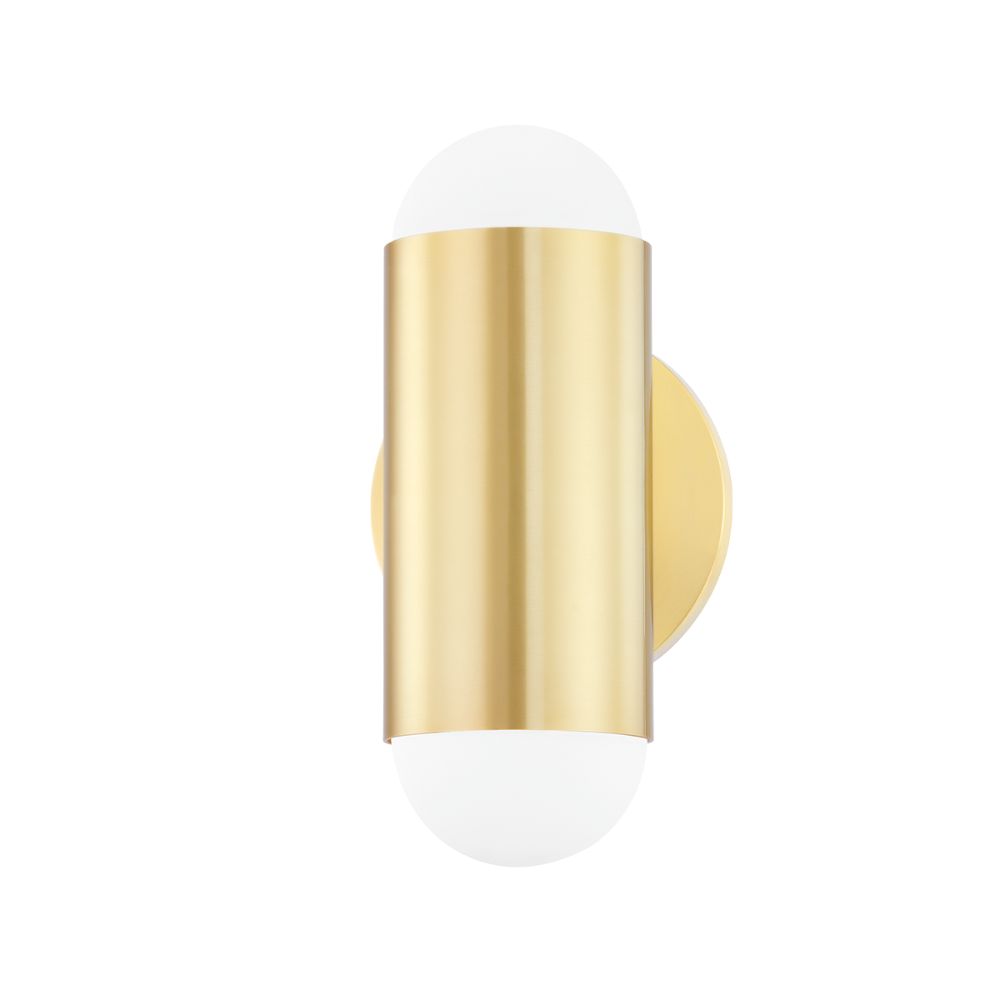 Mitzi by Hudson Valley Lighting H484102 2 Light Wall Sconce in Aged Brass