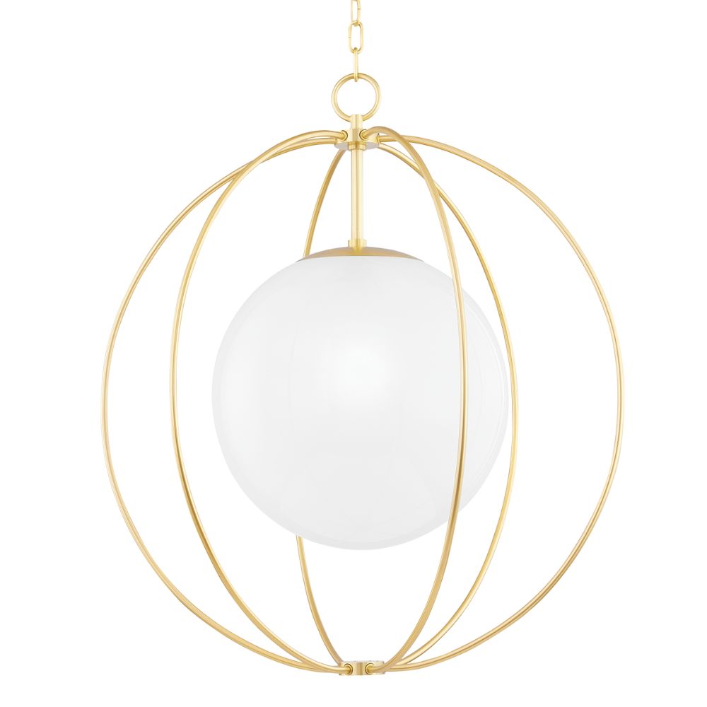 Mitzi by Hudson Valley Lighting H500701L 1 Light Large Pendant in Aged Brass