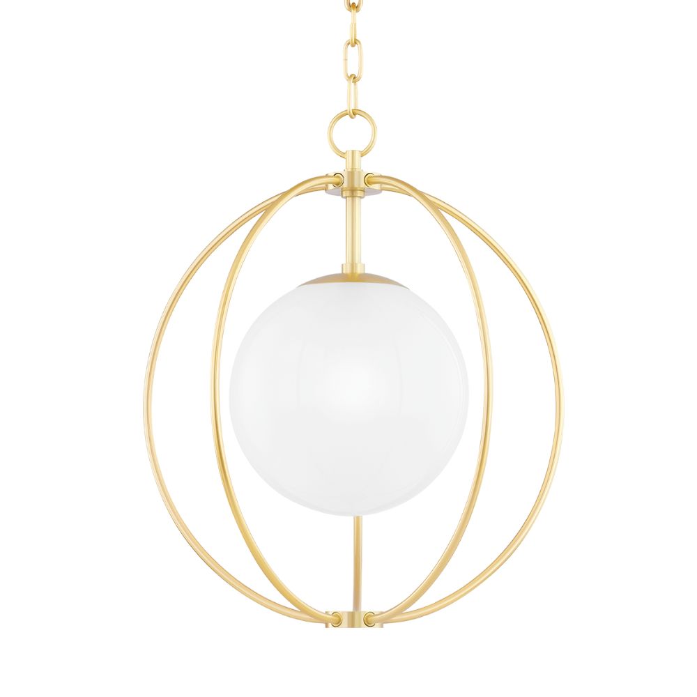 Mitzi by Hudson Valley Lighting H500701S 1 Light Small Pendant in Aged Brass