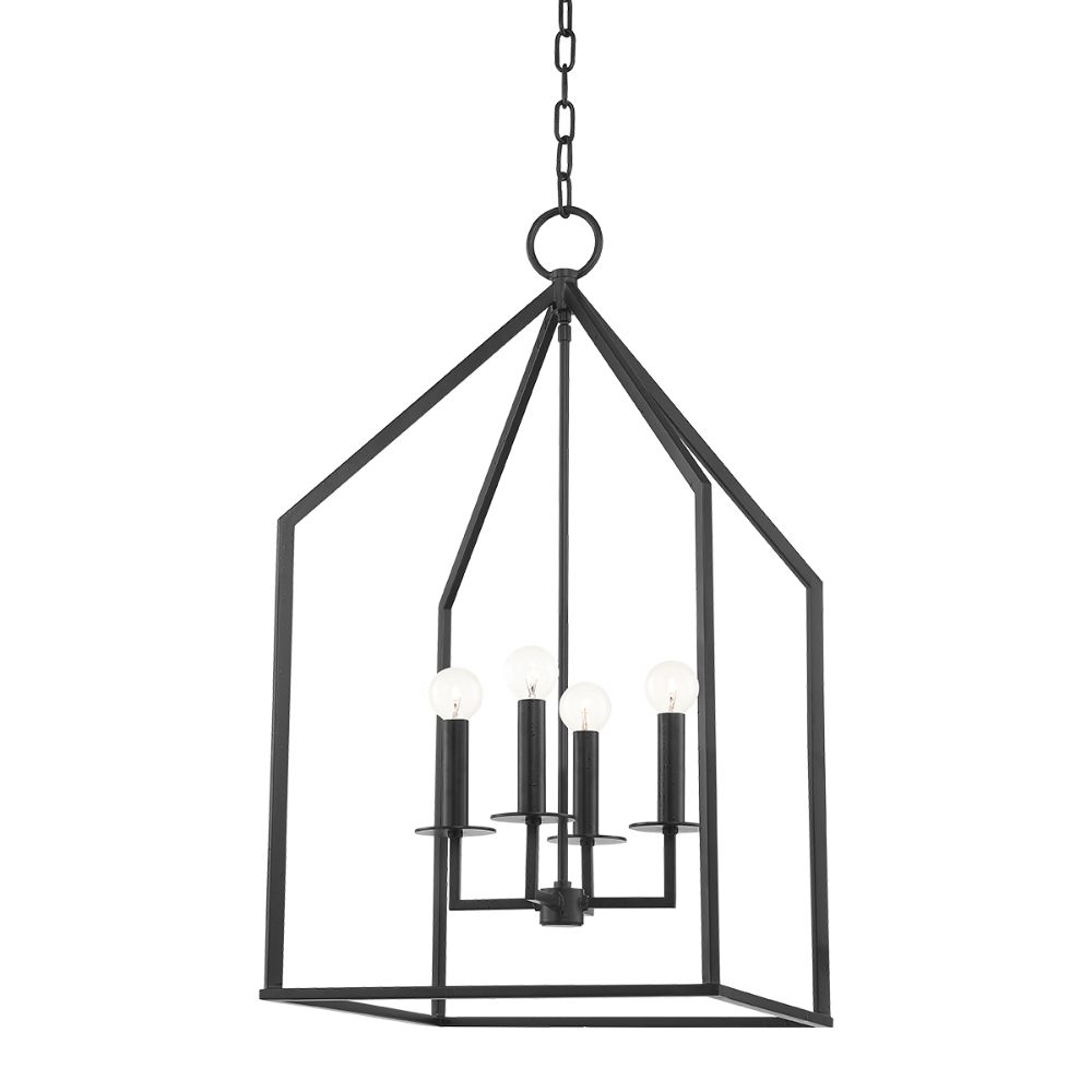 Mitzi by Hudson Valley Lighting H514704L 4 Light Large Pendant in Aged Iron
