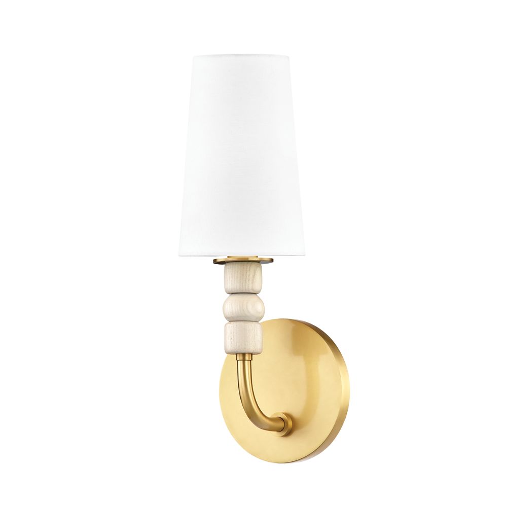 Mitzi by Hudson Valley Lighting H523101 1 Light Wall Sconce in Aged Brass