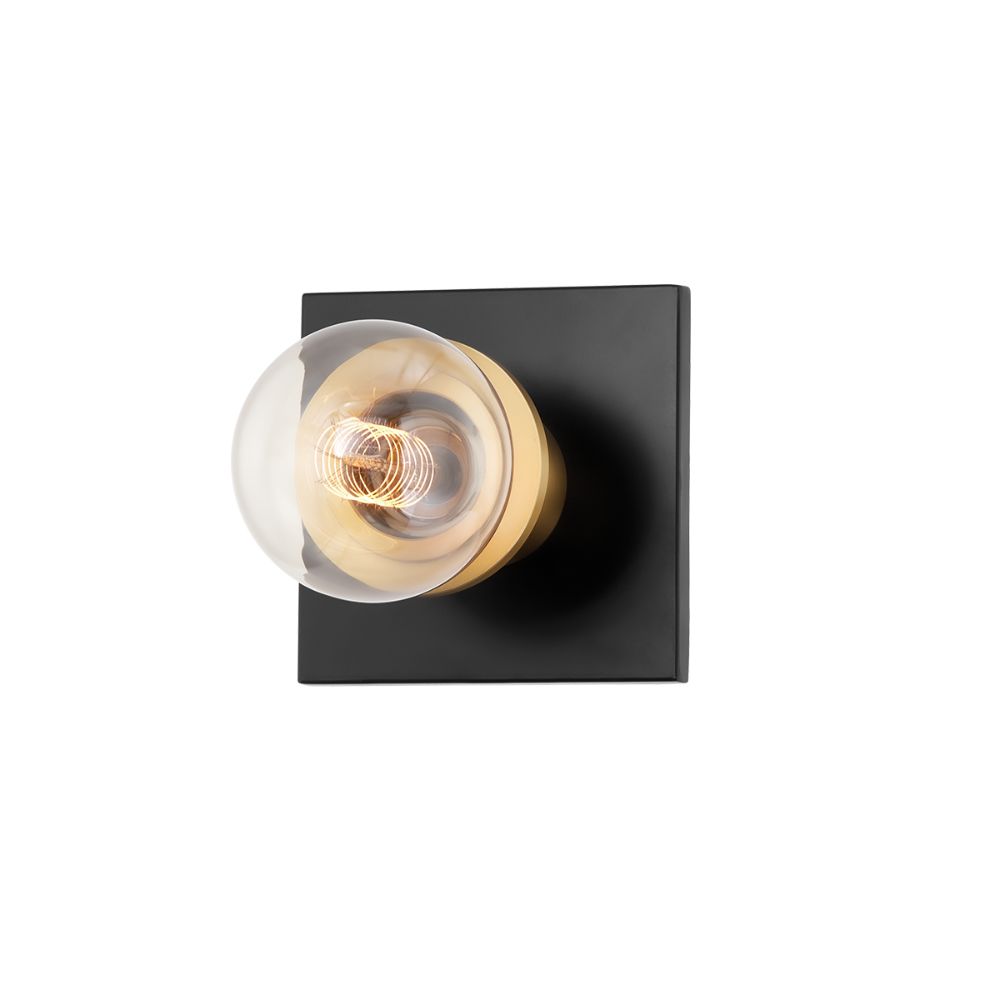 Mitzi by Hudson Valley Lighting H526301-AGB/SBK 1 Light Bath & Vanity in Aged Brass/soft Black