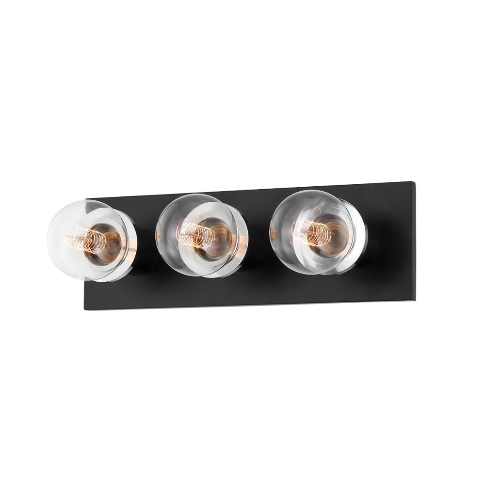 Mitzi by Hudson Valley Lighting H526303-PC/SBK 3 Light Bath & Vanity in Polished Chrome/soft Black