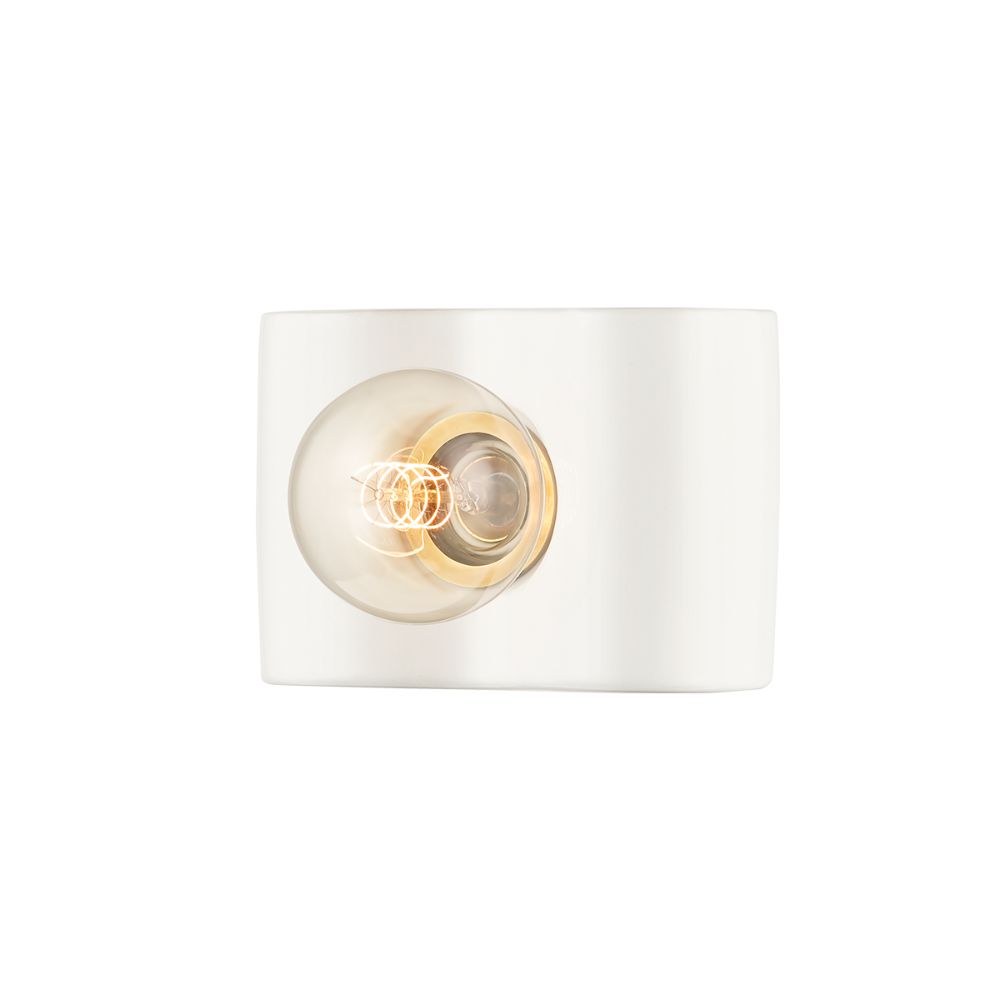 Mitzi by Hudson Valley Lighting H545301-CWH 1 Light Bath Bracket in Ceramic White