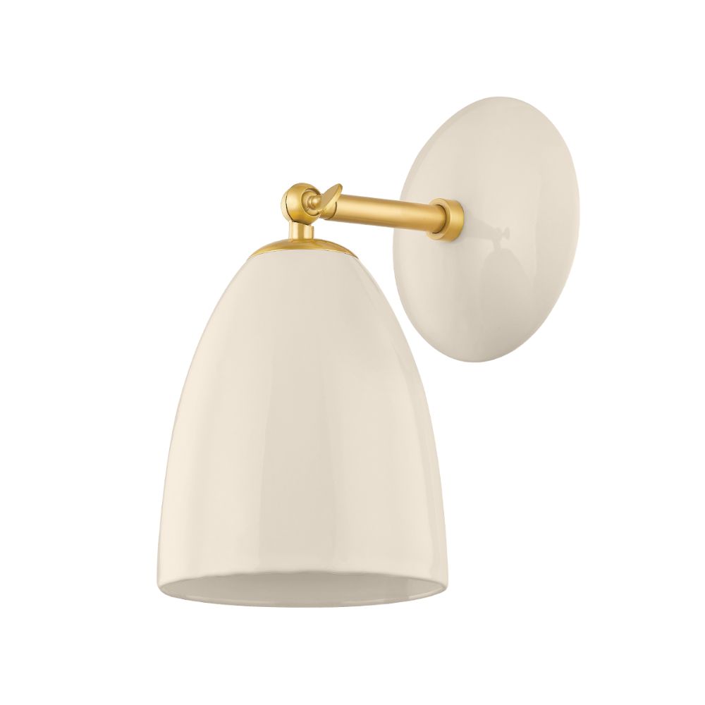 Mitzi H558101-AGB/CCR Kirsten 1 Light Wall Sconce in Aged Brass