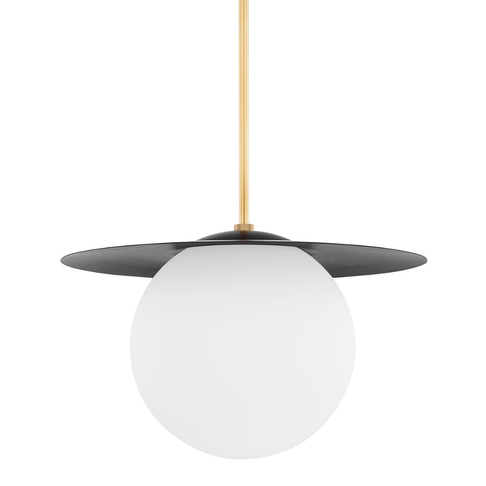 Mitzi by Hudson Valley H600701L-AGB/SBK 1 Light Large Pendant in Aged Brass/soft Black