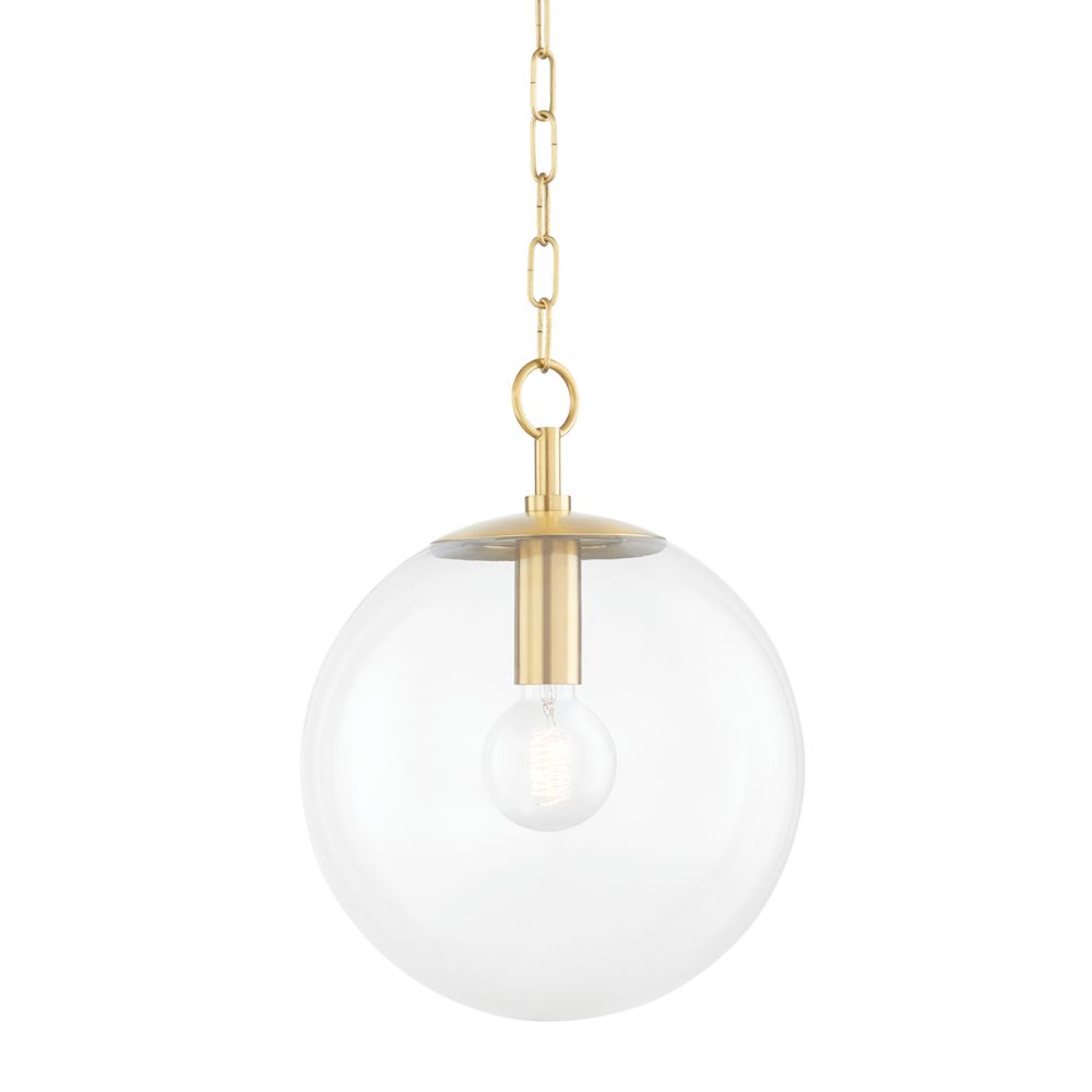 Mitzi by Hudson Valley Lighting H609701S 1 Light Small Pendant in Aged Brass