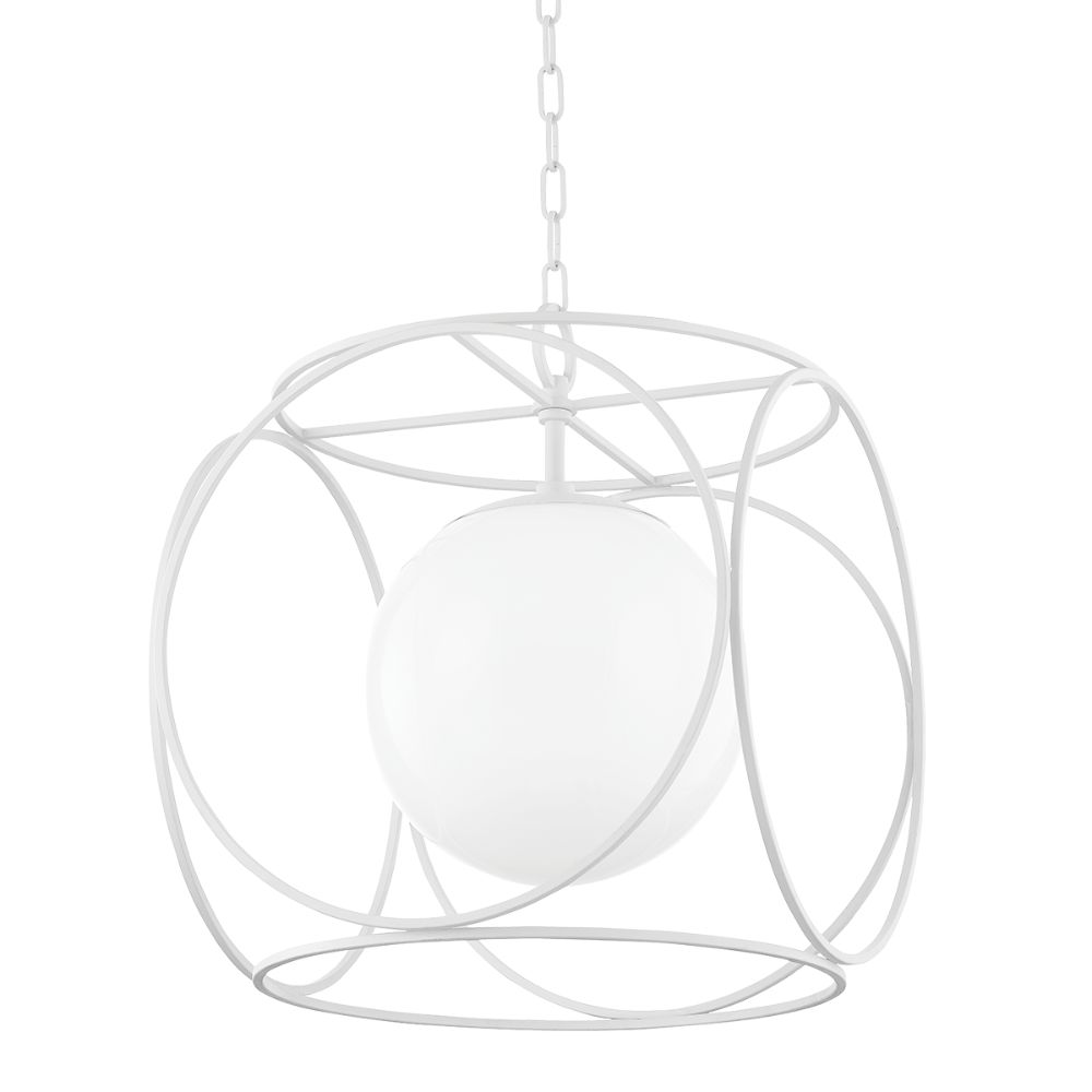 Mitzi by Hudson Valley H632701L-TWH 1 Light Large Pendant in Texture White