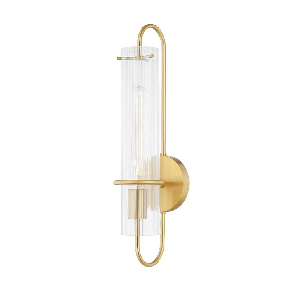 Mitzi by Hudson Valley H640101-AGB 1 Light Wall Sconce in Aged Brass