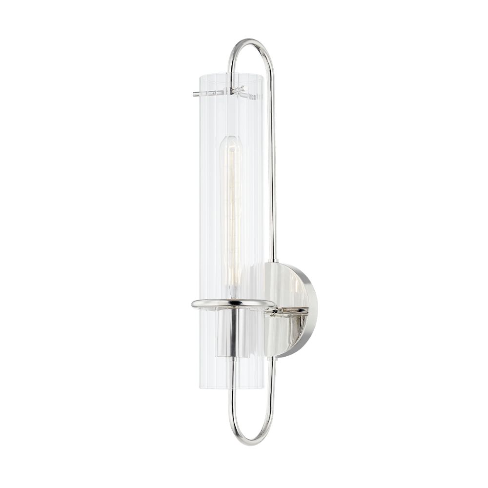 Mitzi by Hudson Valley H640101-PN 1 Light Wall Sconce in Polished Nickel