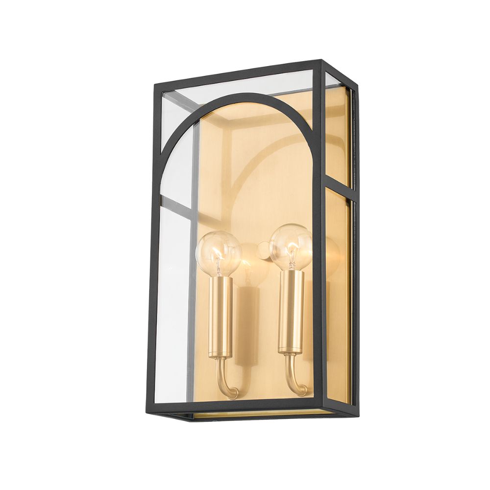 Mitzi by Hudson Valley H642102-AGB/TBK 2 Light Wall Sconce in Aged Brass
