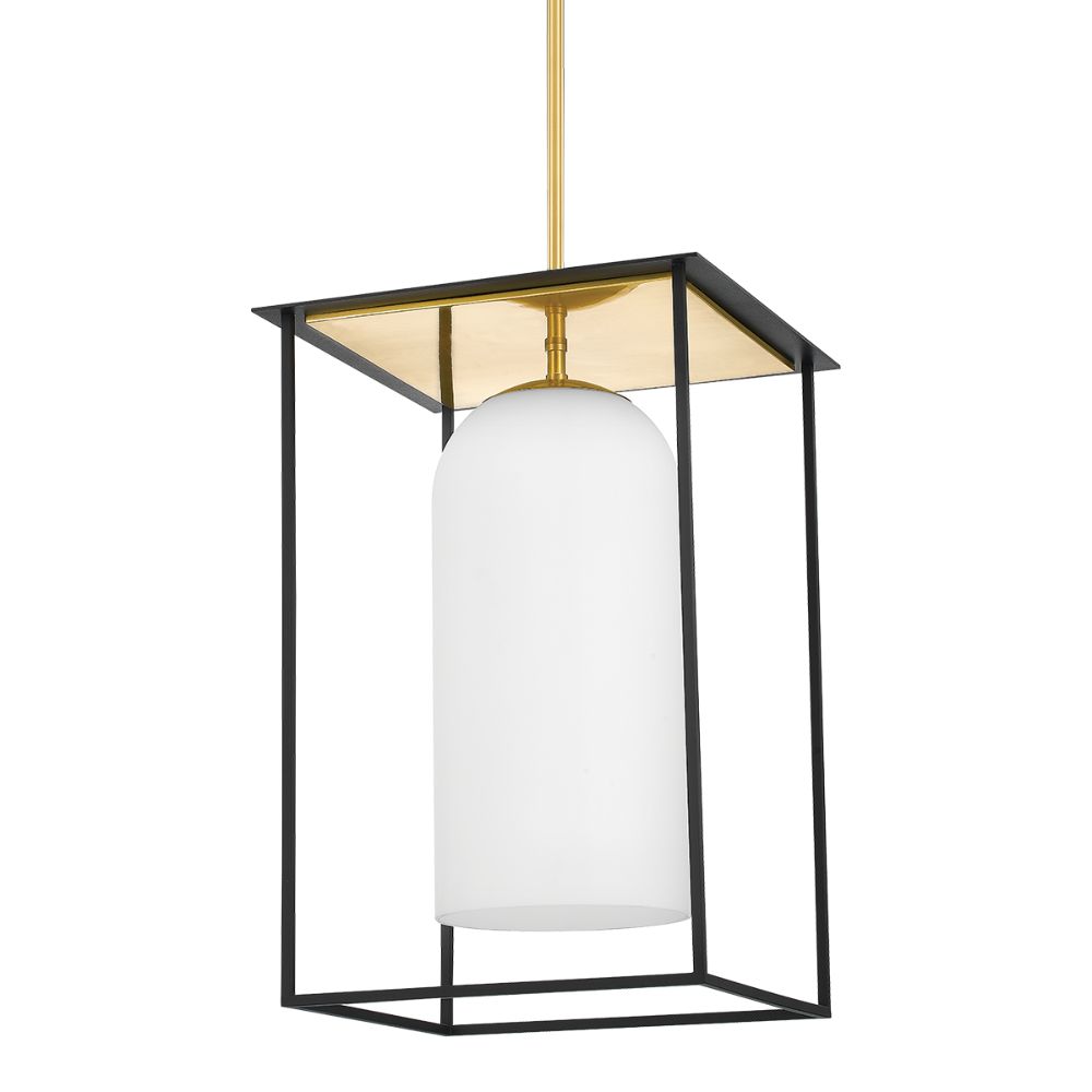 Mitzi by Hudson Valley H644701L-AGB/TBK 1 Light Large Pendant in Aged Brass