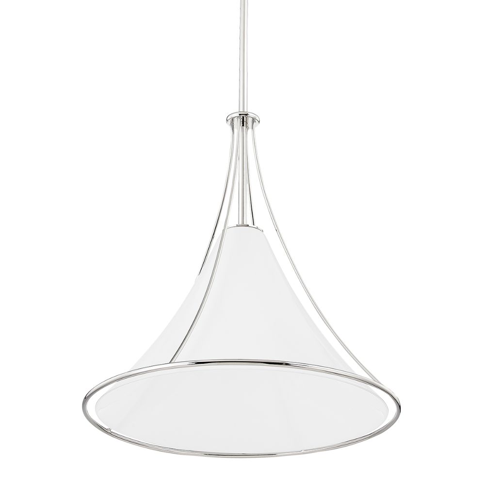 Mitzi by Hudson Valley H645701L-PN 1 Light Large Pendant in Polished Nickel
