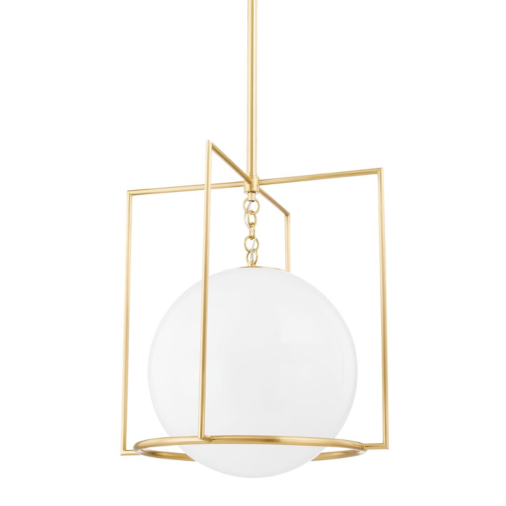 Mitzi by Hudson Valley H648701L-AGB 1 Light Large Pendant in Aged Brass