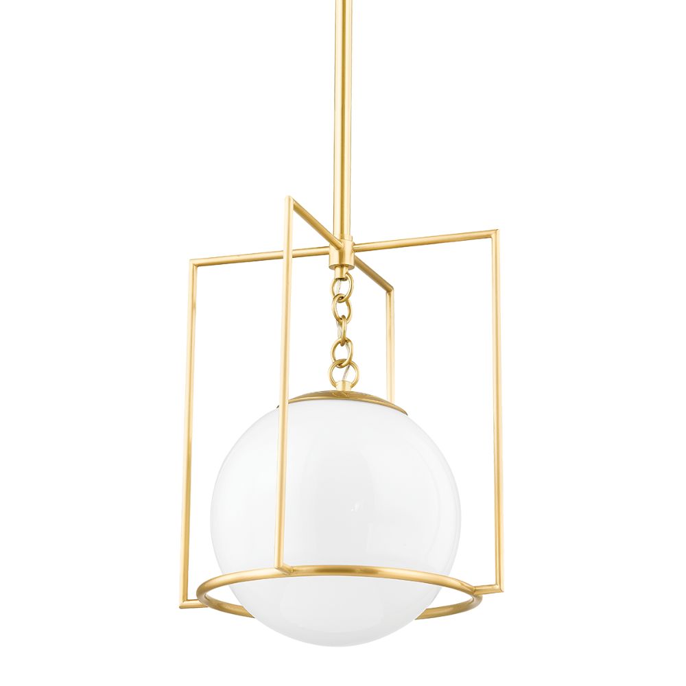 Mitzi by Hudson Valley H648701S-AGB 1 Light Small Pendant in Aged Brass