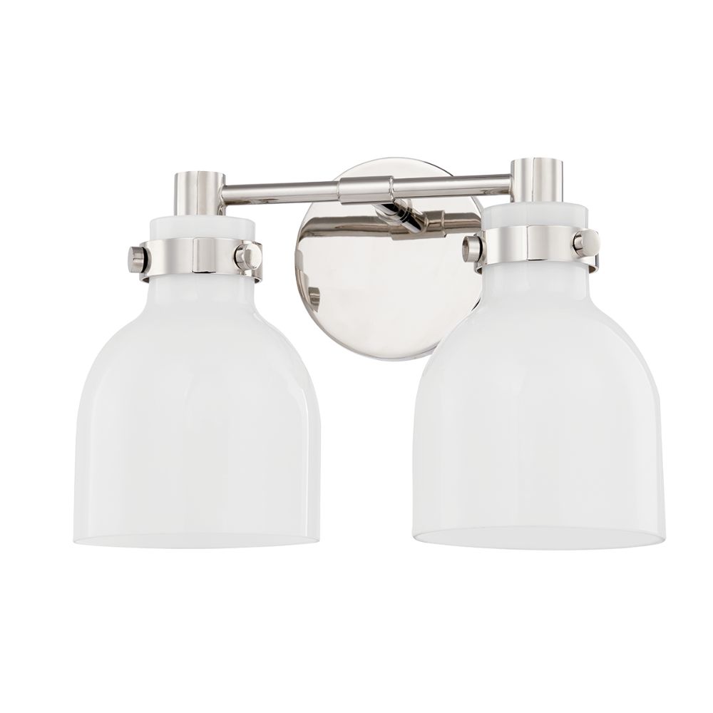 Mitzi by Hudson Valley H649302-PN 2 Light Bath Sconce in Polished Nickel