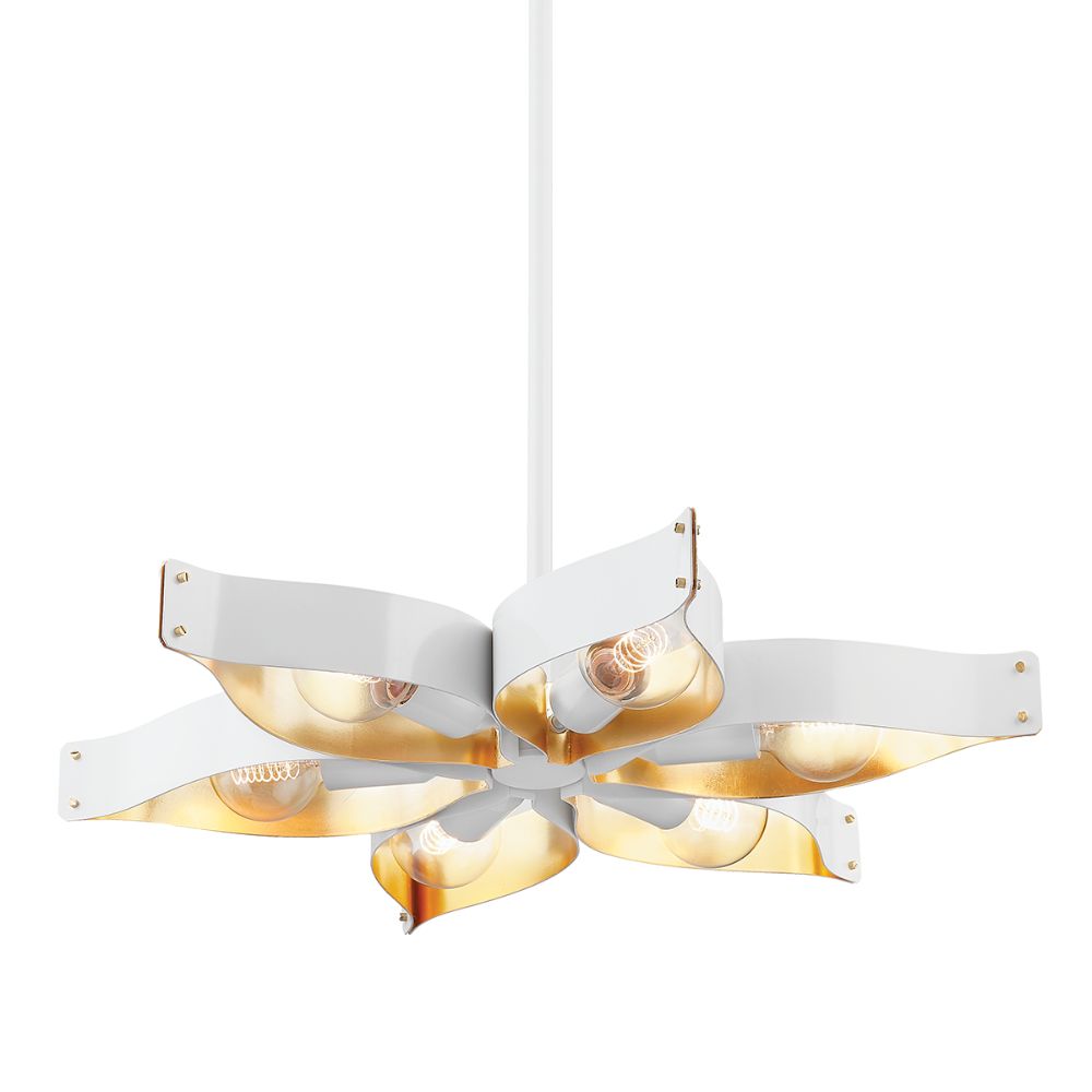 Mitzi by Hudson Valley H658806-SWH/GL 6 Light Chandelier in Soft White