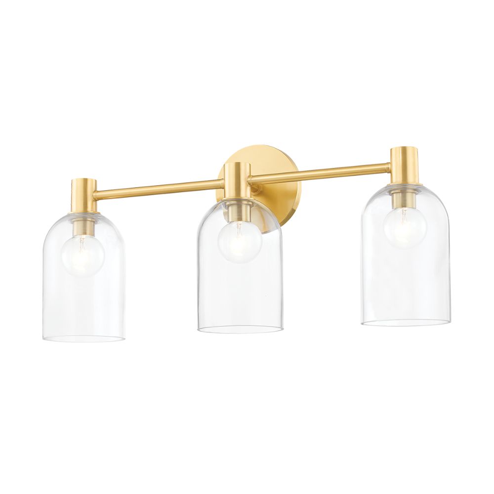 Mitzi by Hudson Valley H678303-AGB 3 Light Bath Vanity in Aged Brass