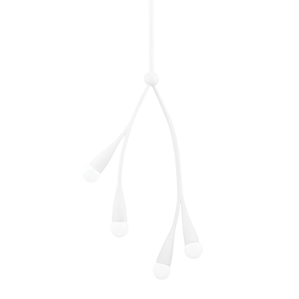 Mitzi by Hudson Valley Lighting H689704-TWH Elsa 4 Light Pendant in Textured White