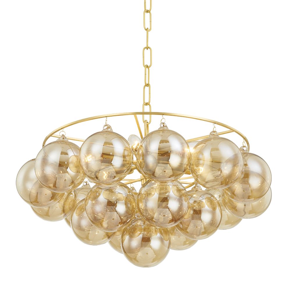 Mitzi by Hudson Valley Lighting H711806-AGB 6 Light Chandelier in Aged Brass