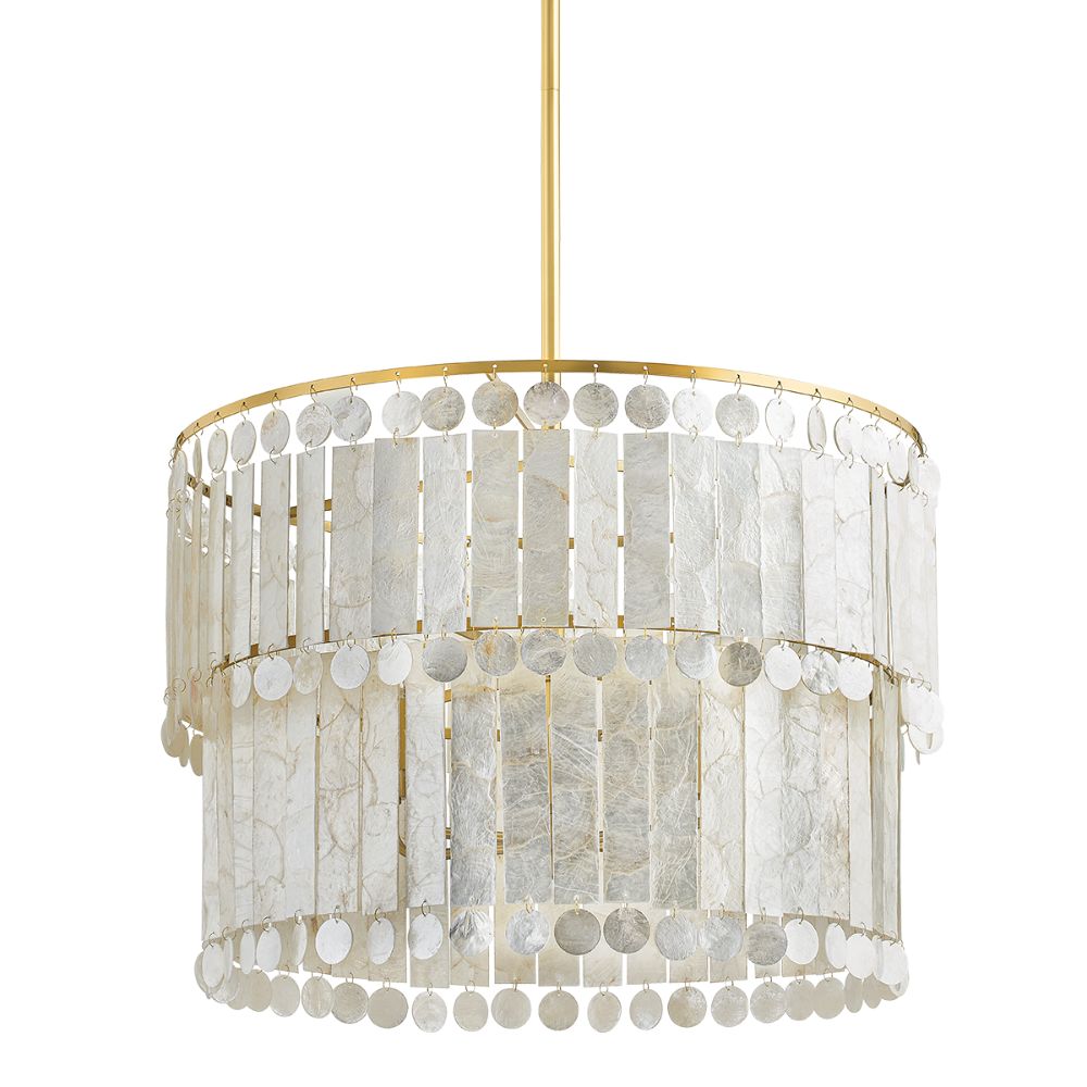 Mitzi by Hudson Valley Lighting H715806-AGB 6 Light Chandelier in Aged Brass