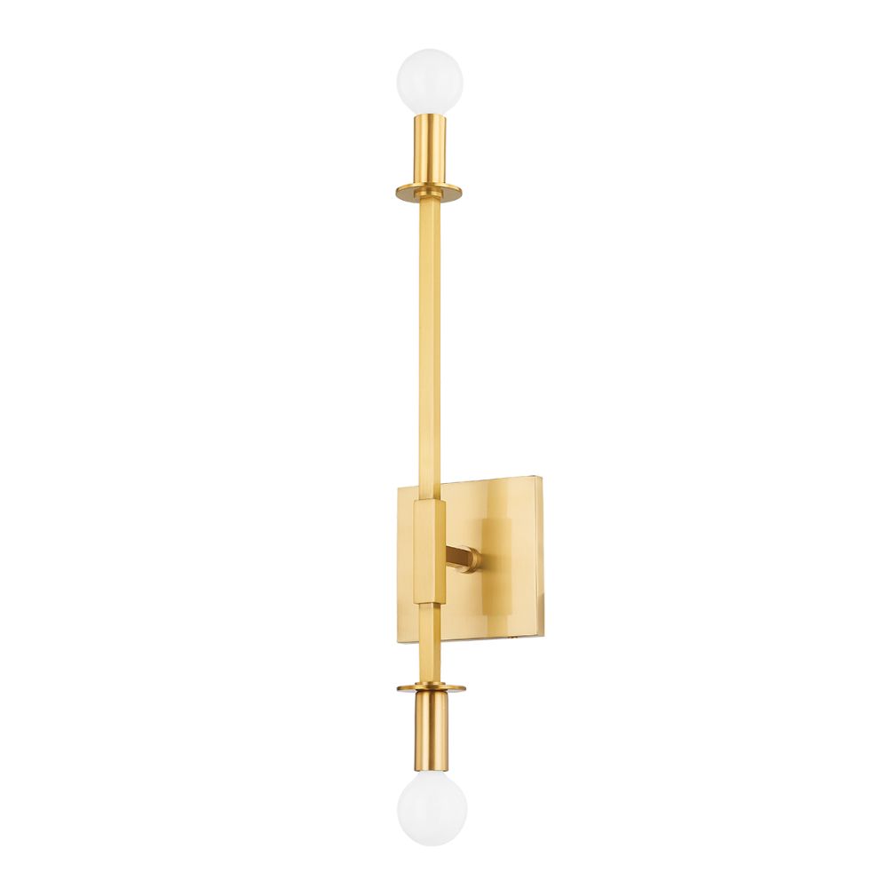 Mitzi H717102-AGB Milana 2 Light Wall Sconce in Aged Brass
