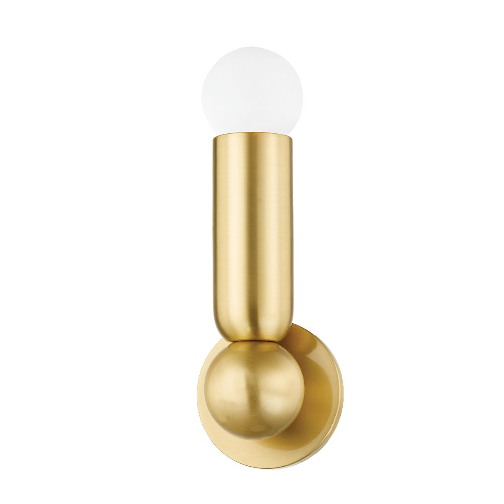 Mitzi H720101-AGB Lolly 1 Light Wall Sconce in Aged Brass