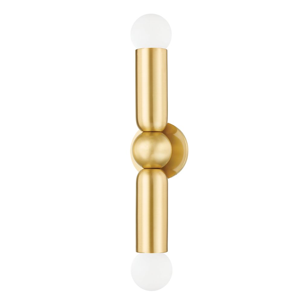 Mitzi H720102-AGB Lolly 2 Light Wall Sconce in Aged Brass