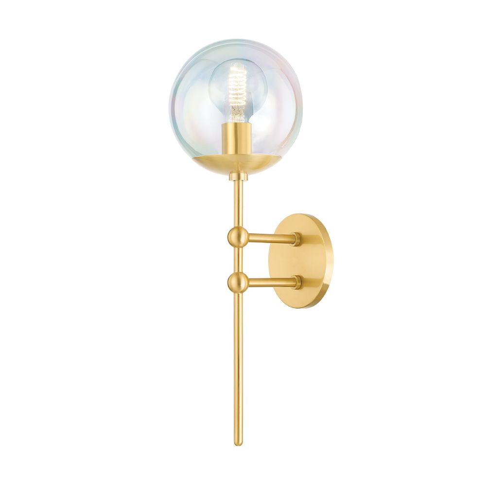 Mitzi H726101-AGB Ophelia 1 Light Wall Sconce in Aged Brass