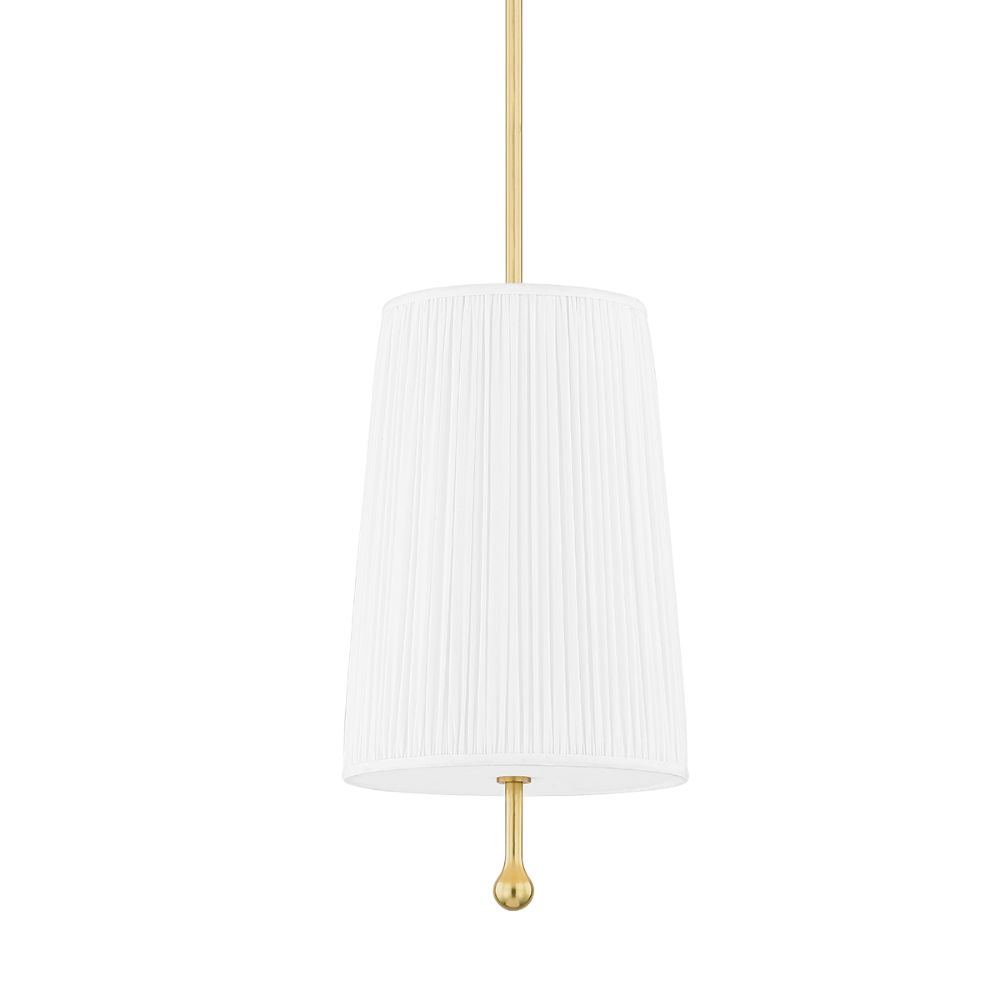 Mitzi H748701-AGB Adeline 1 Light Pendant in Aged Brass