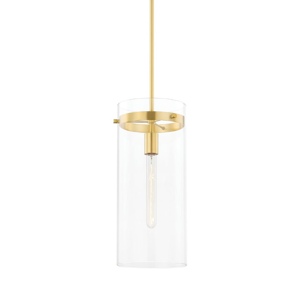 Mitzi H756701L-AGB Haisley 1 Light Pendant in Aged Brass