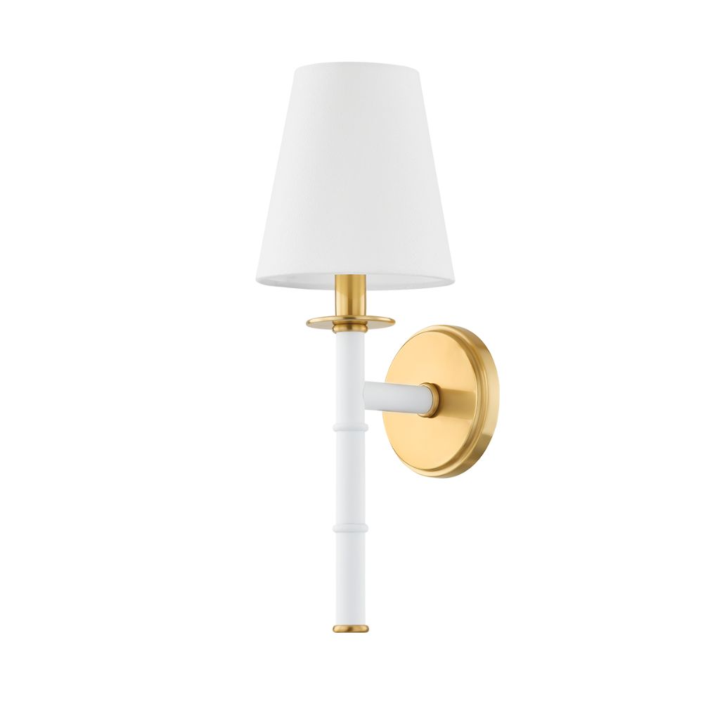 Mitzi by Hudson Valley H759101-AGB/SWH 1 Light Wall Sconce in Aged Brass