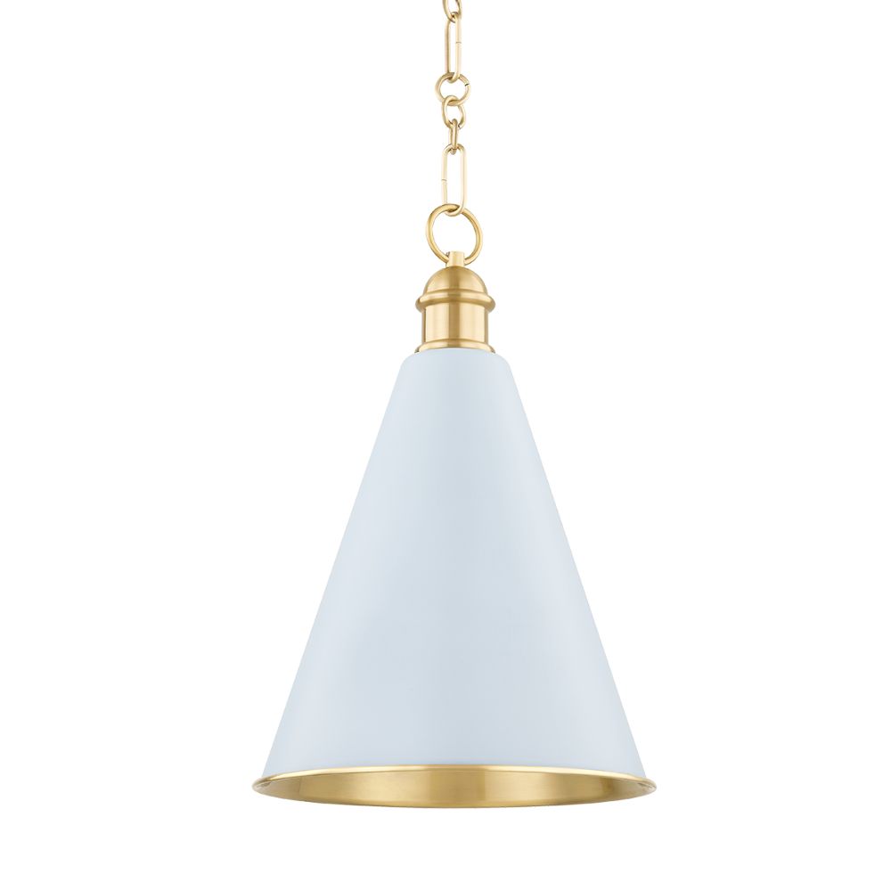 Mitzi by Hudson Valley H761701A-AGB/SAO 1 Light Pendant in Aged Brass