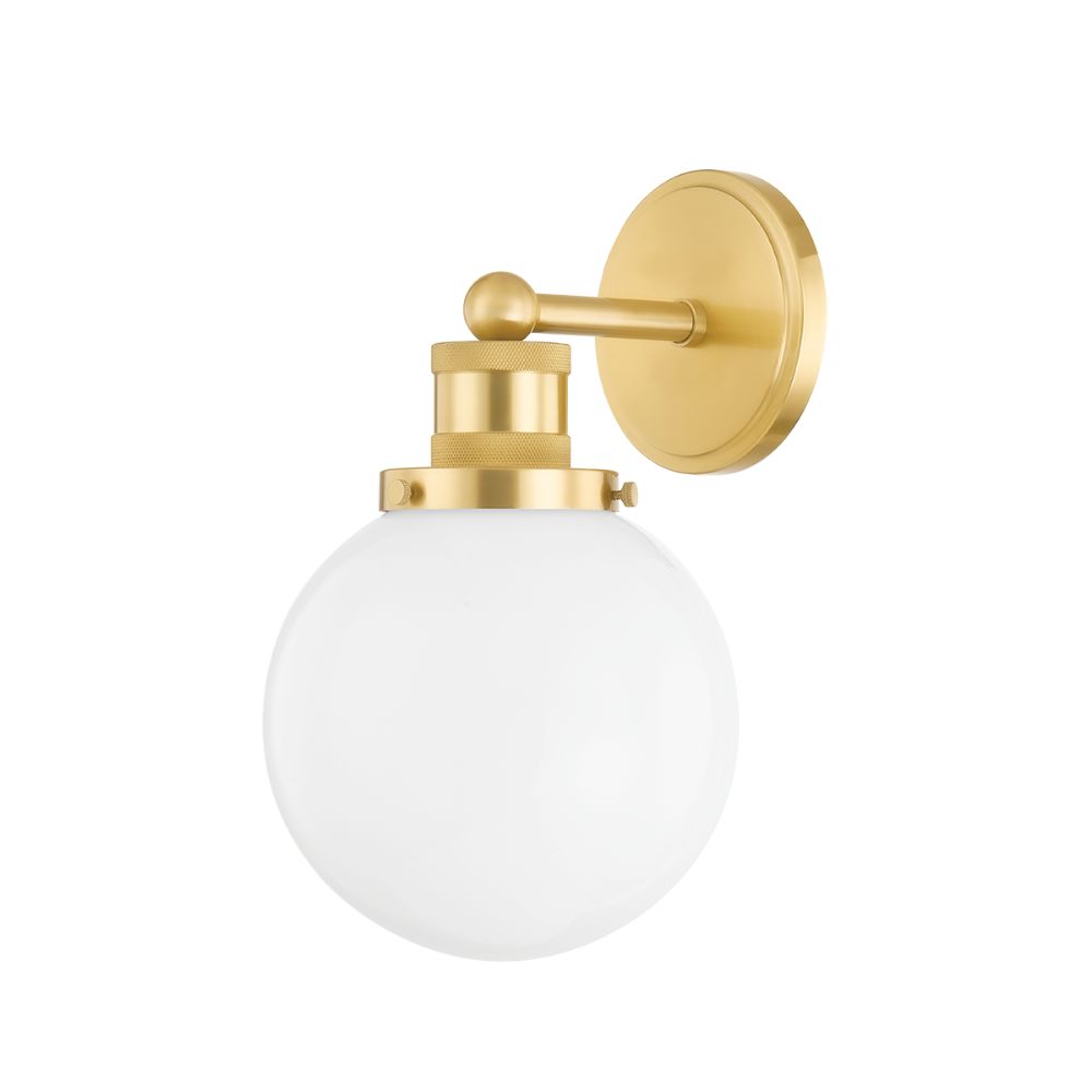 Mitzi H770101-AGB Beverly 1 Light Wall Sconce in Aged Brass
