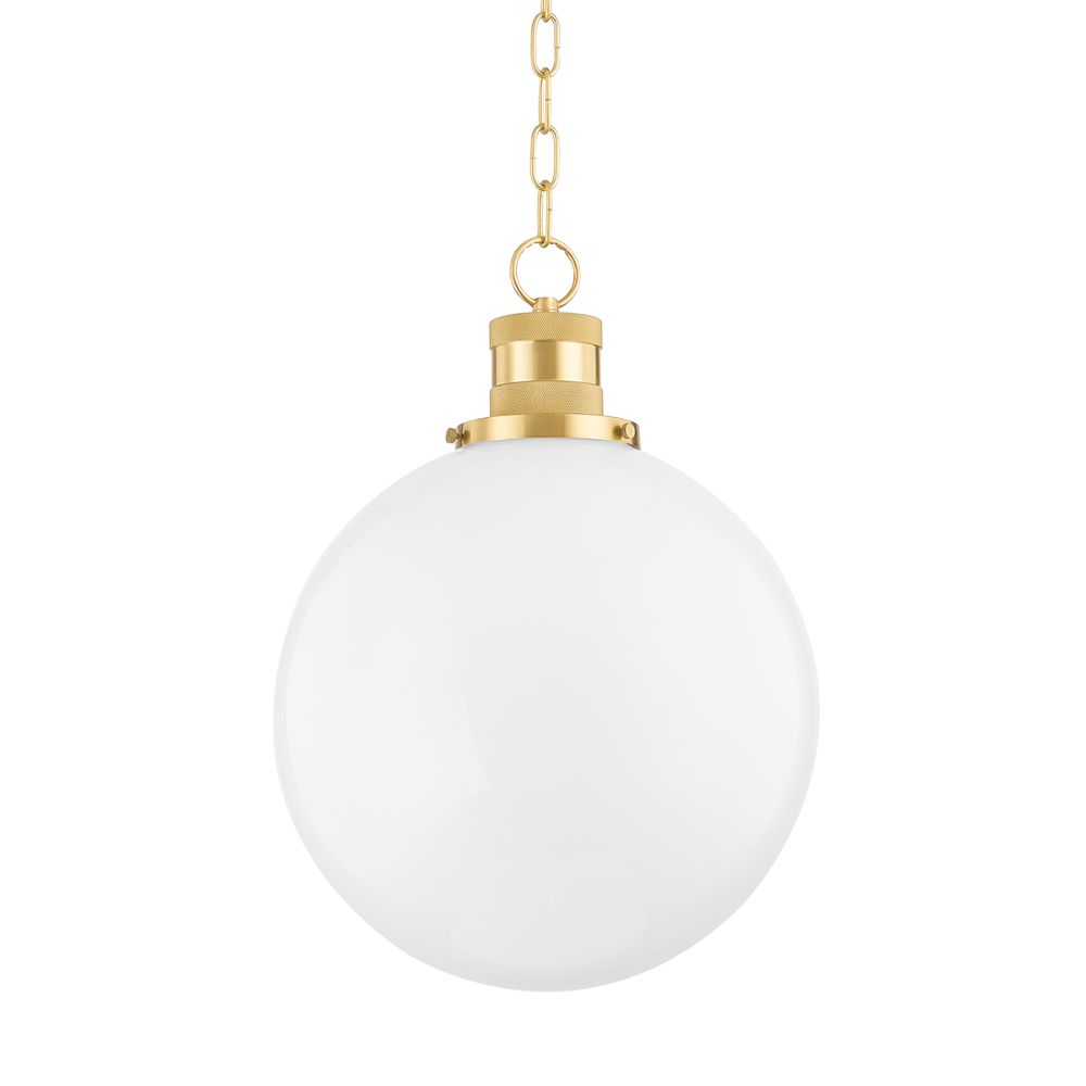 Mitzi H770701L-AGB Beverly 1 Light Pendant in Aged Brass