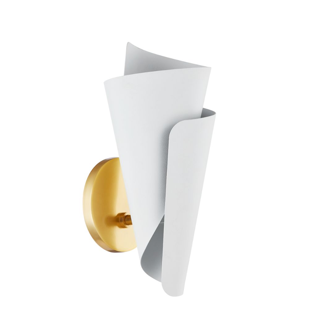 Mitzi by Hudson Valley H779101-AGB/TWH 1 Light Wall Sconce in Aged Brass