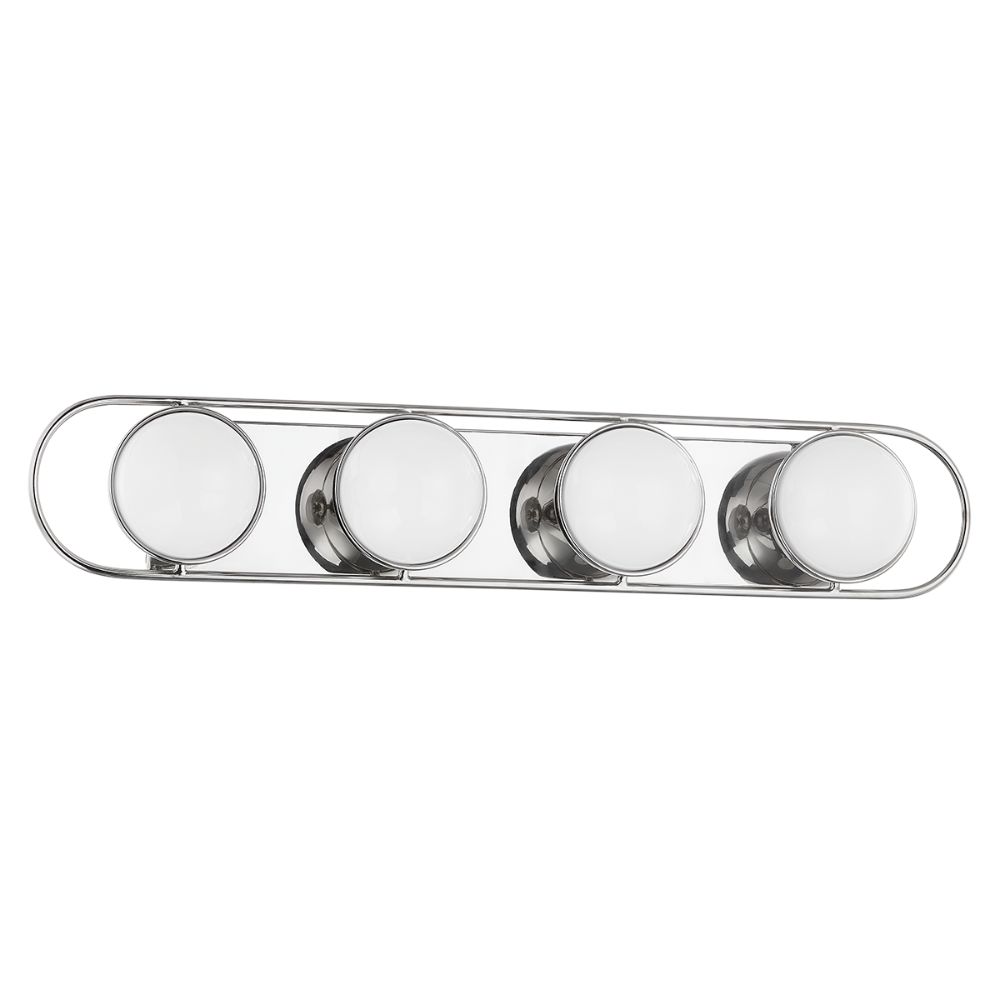 Mitzi by Hudson Valley H783304-PN 4 Light Bath Sconce in Polished Nickel