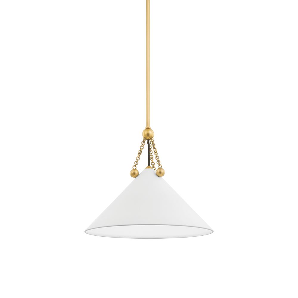 Mitzi by Hudson Valley H784701S-AGB/SWH 1 Light Pendant in Aged Brass